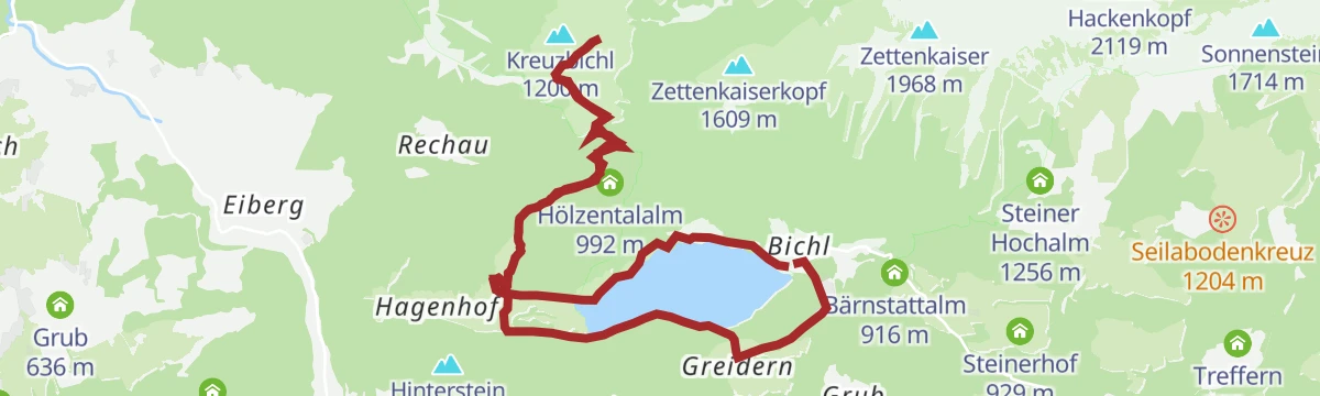 Route map: Hintersteiner See-Walleralm Runde